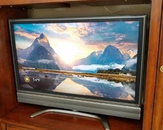 Sharp, Aquos 45" flat screen TV (LC-45GD6U). Older, but works perfectly