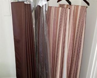 high quality window treatments, curtain panels, fresh from dry cleaner