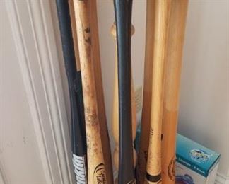 Notable Baseball bats will be sold as a set