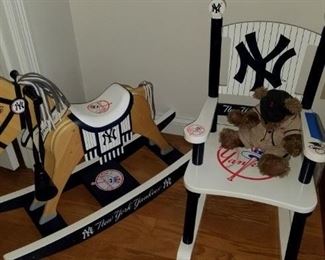 Yankees Rocking horse and chair
