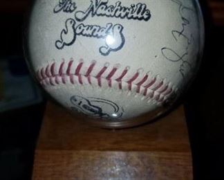 Nashville Sounds Autographed ball
