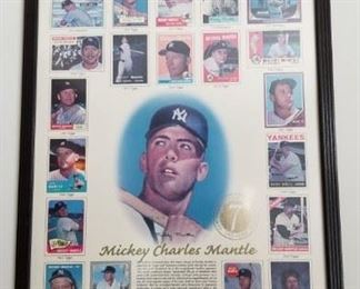 Mickey Mantle baseball card collage