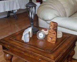 One of two end tables 