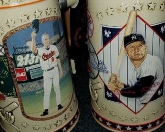 Beer Steins commemorating Ball Players