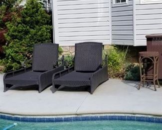 Pool chaise lounges