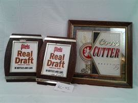 Coors Cutter Mirror and Piels Draft Wall Hangers