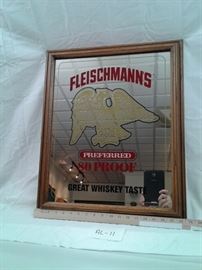 Fleischmanns 80Proof Whiskey Mirror