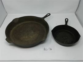 Griswold 12 Cast Iron Skillet and 5 Skillet
