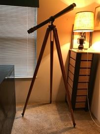 Spy Glass, Tri-Pod & Wooden Case