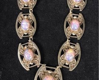 Jc011 Sterling Opal Necklace Mexico