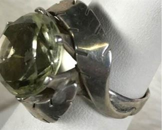 J032 Sterling  Citrine Ring Mexico