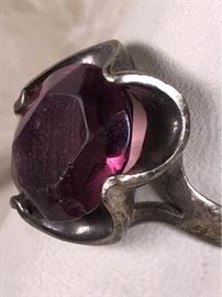 Jc031 Sterling  Tourmaline Ring