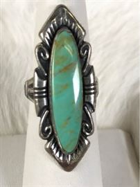 J026 Sterling  Turquoise Ring