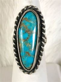 Jc024 Turquoise  Silver Ring