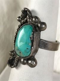 Jc023 Turquoise  Silver Ring