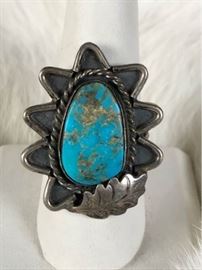 Jc019 Turquoise  Silver Ring