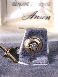 Jc016 14k  Diamond Tie Pin by Anson
