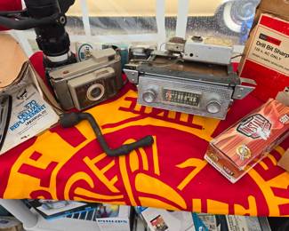 Vintage cameras and car stereos
