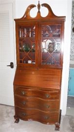 Georgian style slant front secretary / bookcase