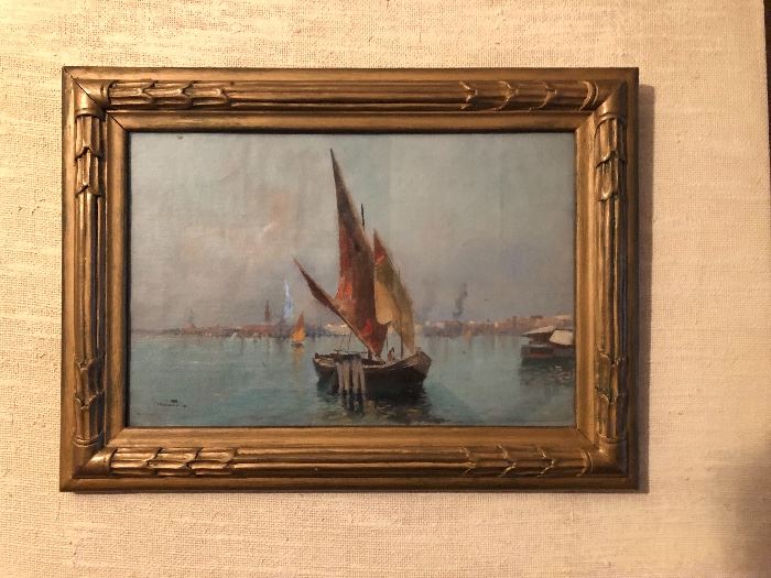 Small antique Venetian oil painting