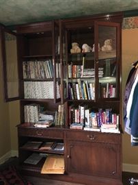 Walnut bookcase/cabinet is for sale