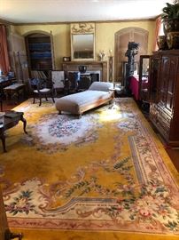 Grand living room with huge wool carpet