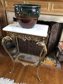 Victorian brass stand