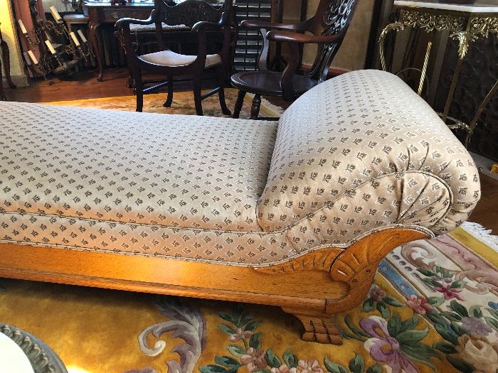 Oak fainting couch