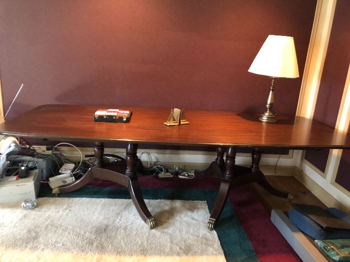 Large mahogany conference table