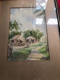 Philippines antique watercolor 1939