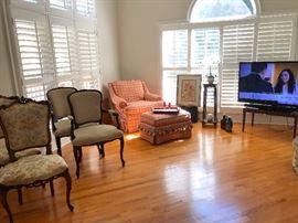 Fancy chairs! Super comfy, not like those hipster chairs made of prisoner match sticks or whatever. These are NICE 