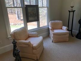 upholstered arm chairs