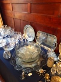 Crystal punch bowl