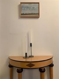 Bombay Company Inlaid Demilune Console Table