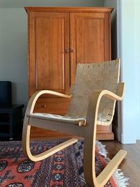 Alvar Aalto Armchair in Natural Linen