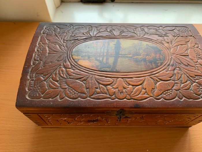 Hand Painted Pressed Wood Box