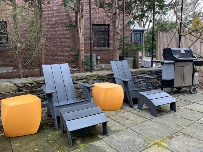 LOLL Designs Adirondack Chairs, Heller Twist Cubes