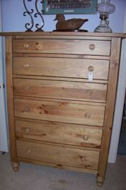 Pine chest, with tags - Kincaid