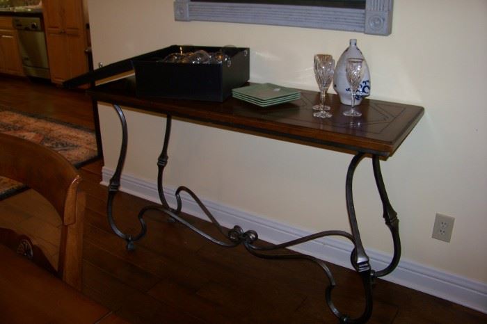 Wood and iron console