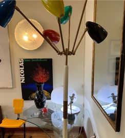 Vetri Murano Lamp by Lino Tagliapietra, Sketch by Ben Long, oil  on canvas by Eugene Cadel, oil on canvas by Martha Walter, watercolor by John Whorf, oil on canvas by William H.D. Koerner, original art by Jeanne Billfaldt, portrait by Hildegarde Edwards, drawing on paper by Ary Scheffer, Glass b Mark Peiser, lounge chair by Marcel Breuer, Egg chair and footstool by Arne Jacobsen, Italian lighting and furniture, Gae Aulenti table lamp, watercolor by Victor Schreckengost, artist proof by Salvador Dali, floor lamps by Barbieri