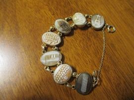 12KT Gold Filled and Cameos of Europe Bracelet