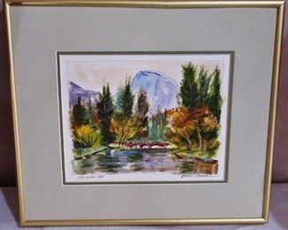 Drawing / Watercolor titled "Yosemite" by listed artist Ben Abril.