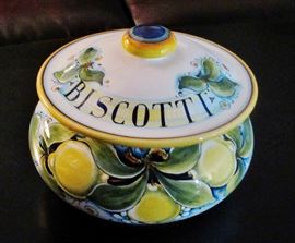 One-Of-A-Kind Custom Made Biscotti Bowl. Beautiful piece with all the paperwork provenance!