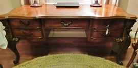 Large Gorgeous Ornate Writing Desk. WOW!