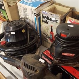 Small power tools, including sander, router, scroll saw etc