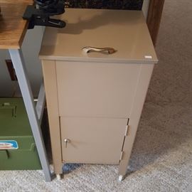 Small metal file cabinet