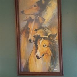 Collie dog framed print