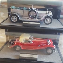 RR Silver Shadow and Mercedes Benz 300 die cast cars