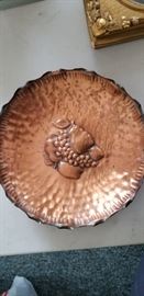 Copper Gregorian 13” Plate - wall hanging decor