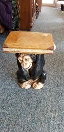 Side table - Monkey holding book